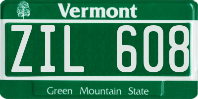 VT license plate ZIL608