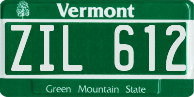 VT license plate ZIL612