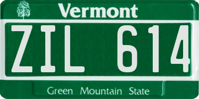 VT license plate ZIL614