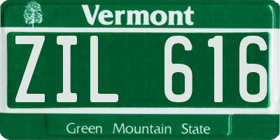 VT license plate ZIL616