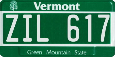 VT license plate ZIL617