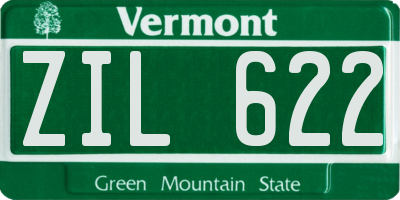 VT license plate ZIL622