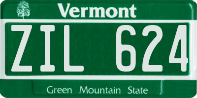 VT license plate ZIL624