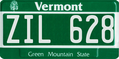 VT license plate ZIL628