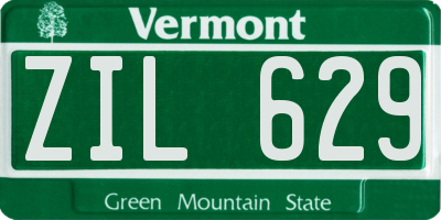 VT license plate ZIL629