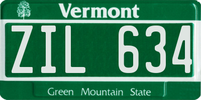VT license plate ZIL634