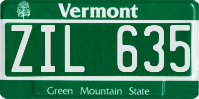 VT license plate ZIL635