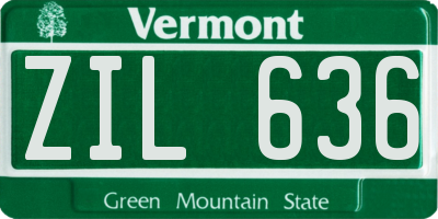 VT license plate ZIL636
