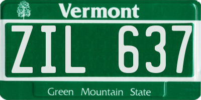 VT license plate ZIL637