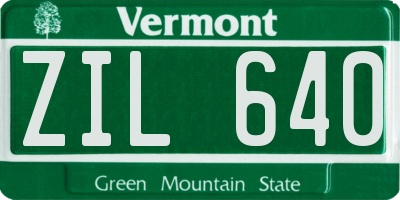 VT license plate ZIL640
