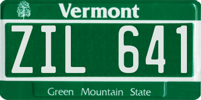 VT license plate ZIL641