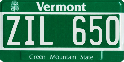 VT license plate ZIL650