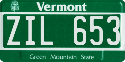 VT license plate ZIL653