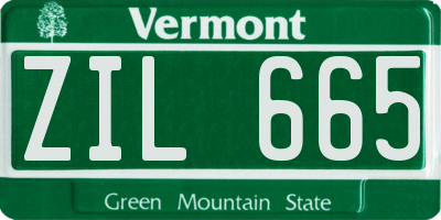 VT license plate ZIL665