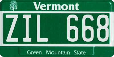 VT license plate ZIL668