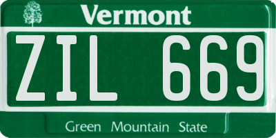 VT license plate ZIL669