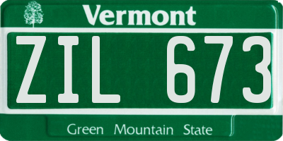 VT license plate ZIL673
