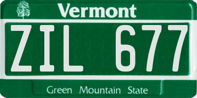 VT license plate ZIL677