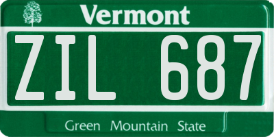 VT license plate ZIL687