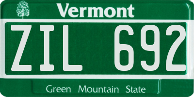 VT license plate ZIL692