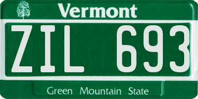 VT license plate ZIL693