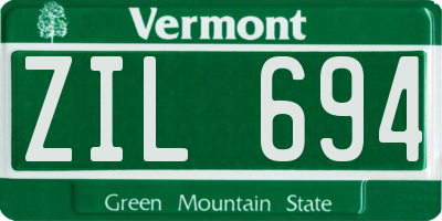 VT license plate ZIL694
