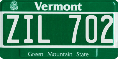 VT license plate ZIL702