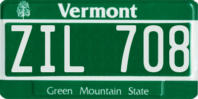 VT license plate ZIL708