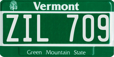 VT license plate ZIL709
