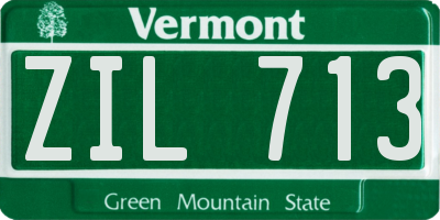 VT license plate ZIL713