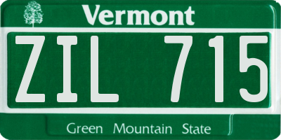 VT license plate ZIL715