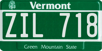VT license plate ZIL718