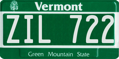 VT license plate ZIL722