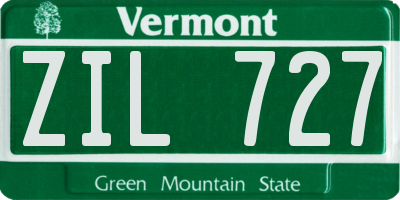 VT license plate ZIL727