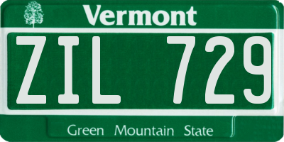 VT license plate ZIL729