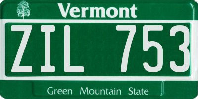 VT license plate ZIL753