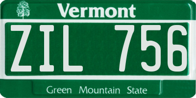 VT license plate ZIL756