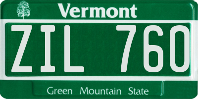 VT license plate ZIL760