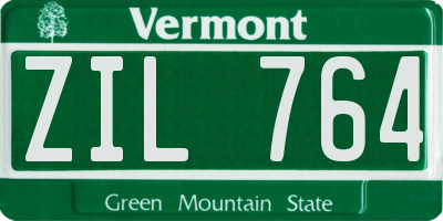 VT license plate ZIL764
