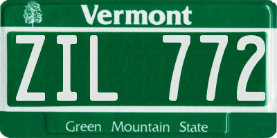 VT license plate ZIL772