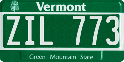 VT license plate ZIL773