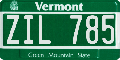 VT license plate ZIL785