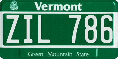 VT license plate ZIL786