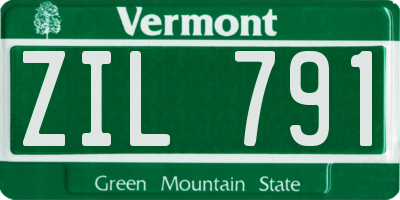 VT license plate ZIL791