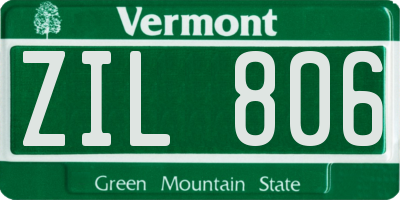 VT license plate ZIL806