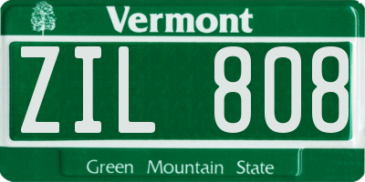 VT license plate ZIL808