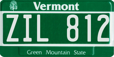 VT license plate ZIL812