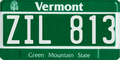VT license plate ZIL813