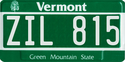 VT license plate ZIL815