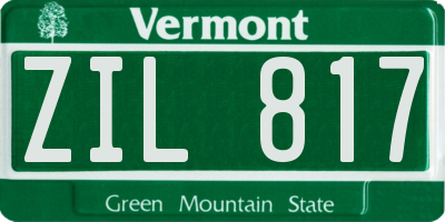 VT license plate ZIL817